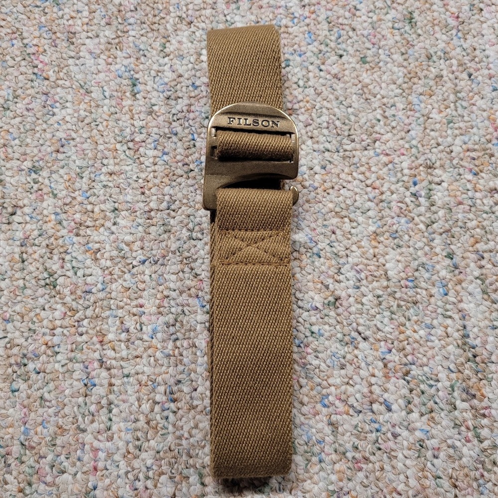 Filson Togiak Belt Mens One Size Tan Adjustable Webbing G-Hook Vintage